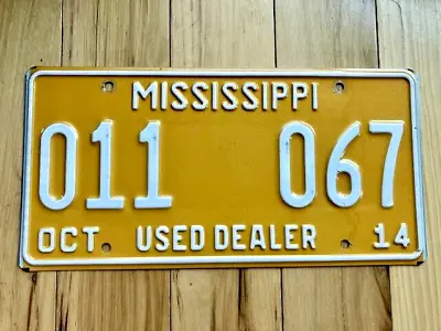2014 Mississippi Used Dealer License Plate • $19.99