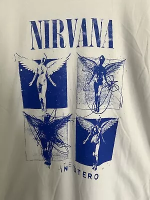 Nirvana 90s Retro Mens TShirt  Music Rock Grunge In Utero Album Crew Neck Tee L • $20