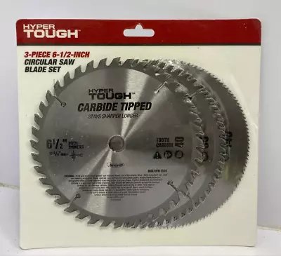 Hyper Tough 3- Piece 6 1/2 Inch Circular Saw Blade Set • $24