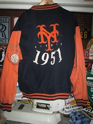 1990s Vtg NEW YORK GIANTS 1951 National League Mirage Reversible Jacket Jersey L • $189.99