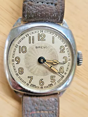 Vintage Brevo Gents Military Mechanical Trench Watch • £18