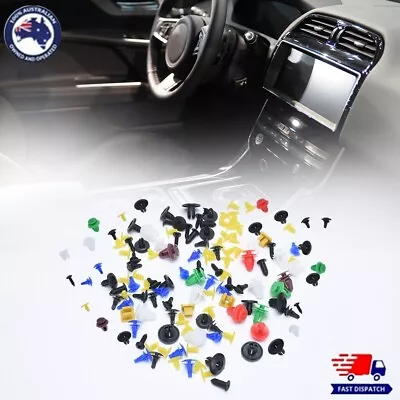 100PCS Car Body Trim Retainer Fastener Clips Push Pin Plastic Fender Bumper Kit • $14.31