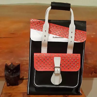 Dr Martens Studded Leather Backpack Red Black White Doc Bag • $550