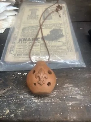 Rare Vintage Clay Hanging Boy Scout Whistle Works! Very Nice • $34.95