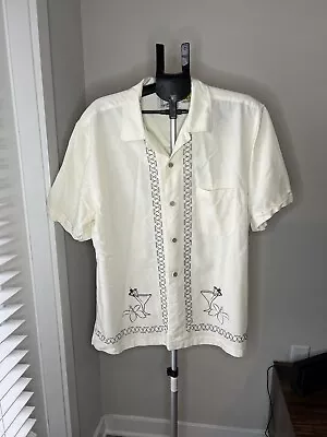 Men’s Havana Shirt Co. Martini Cocktail Resort Wear Shirt Adult Size Large • $14.99