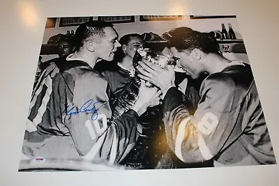 George Armstrong Signed Toronto Maple Leafs 16x20 Photo Psa/dna  Authentic Coa • $199.99