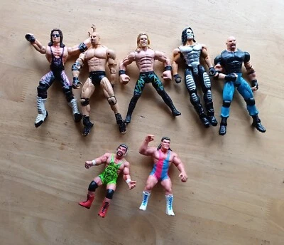 £29.99 • Buy Vintage WCW Wrestling Figure Bundle X 7 ToyBiz Galoob Marvel Hart Austin Sting
