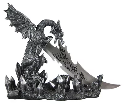 Wicked Fire-Breathing Dragon Knife Holder With Menacing-Looking Dagger • $34.99