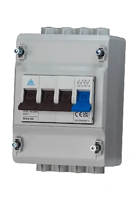 WEC44100 100A 4 Pole Terminal Mains Switch Meter Supply Board Isolator 3 Phase • £24.99