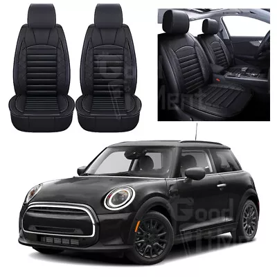 For Mini Cooper 2002-2023 2-Seats Full Set Car Seat Covers Front Black Leather • $109.39