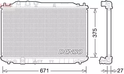 Denso Engine Cooling Radiator 671mm Core Length Fits Honda Civic DRM40029 • £121.54