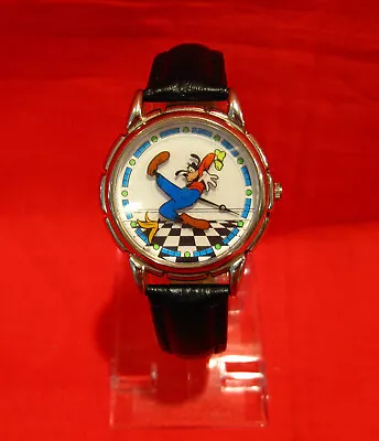 $125 • Buy Rarer Disney Grandaddy Of All Goofy Watches Checkered Floor Goofy Tested Working