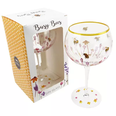 The Leonardo Collection Large Busy Bees Gin/Cocktail Glass Goblet 600ml • £12.50