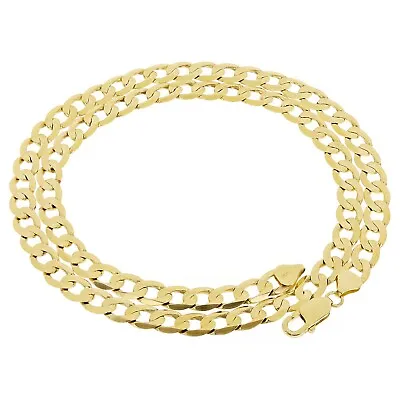 Men's Italian 14k Yellow Gold Curb Cuban Chain Necklace 22  7.5mm 36.2 Grams • $3383.41