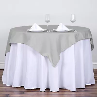 54 X 54  SQUARE POLYESTER Tablecloth Wedding Table Linens Catering Home Buffet • $10.27