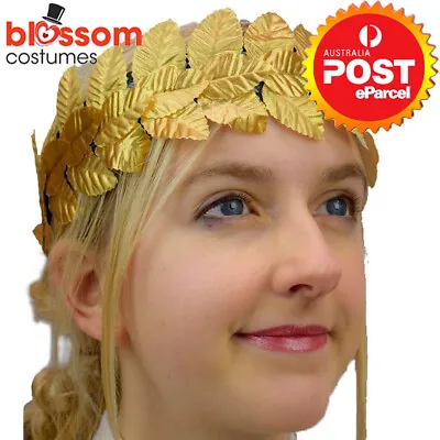 £9.75 • Buy AC1400 Gold Leaf Wreath Headband Greek Goddess Roman Toga Costume Accessory