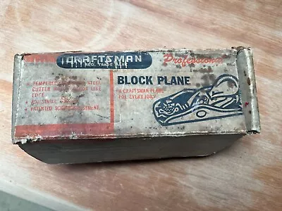 Vintage Craftman Knuckle Block Plane 3732 In Origional Box. • $9.99