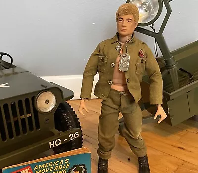 1964 Hasbro 12  GI Joe Action Figures Lot Jeep/trailer Searchlight & Comic • $200