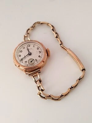 $950 • Buy Ladies Rolex Vintage Watch 9 Ct Rose Gold Case 