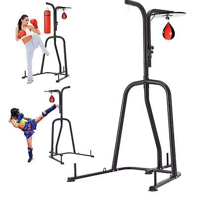 VEVOR 2 In 1 Heavy Duty Punching Bag Frame Boxing Punching Fitness Stand Steel • $163.99