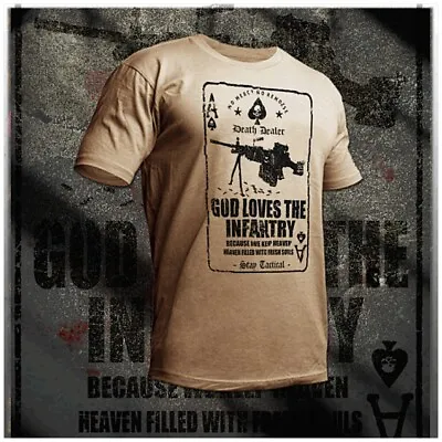 $19.99 • Buy Infantry T-shirt God Loves Infantry Combat Specialist Infantryman Combat Vet 