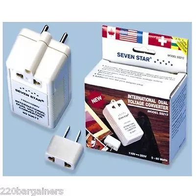 Dual Step Up Down Voltage Power Converter 60 Watt 110 To 220 Volt Or 220v 110v • $16.95