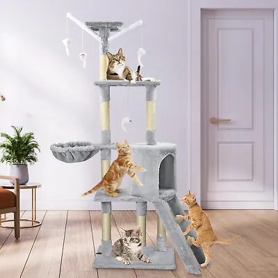 £39.99 • Buy 143cm Cat Tree Large Cat Climbing Tower With Scratching Posts And Board For Cats