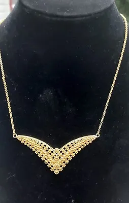 $13.89 • Buy Gold Tone V Shape Necklace  21 