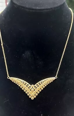 $13.89 • Buy Gold Tone V Shape Necklace  21 