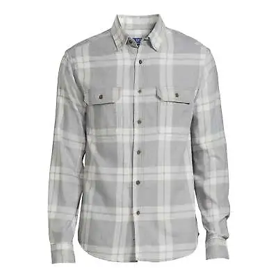 George Men's Pick Color Relaxed Fit Button-up Long Sleeve Flannel Shirts: S-3XLT • $14.99