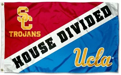 USC Trojans & UCLA Bruins  House Divided  Logo Flag 3x5FT  W/ Grommets • $19.99