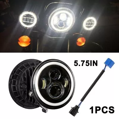 Brightest 5-3/4  5.75  Inch LED Projector Headlight DRL For Motorcycle Motor • $32.99