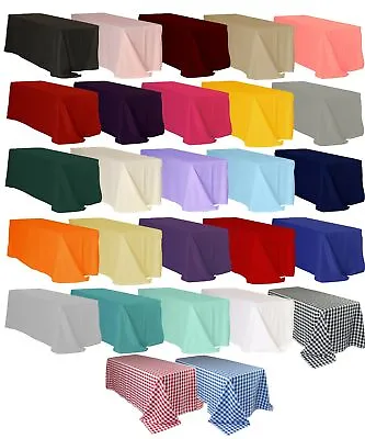 YCC Linens  - 90 X 132 Inch Rectangular Polyester Tablecloths • $29.99