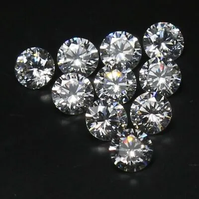 3.00 Mm Round Brilliant 10 Pcs Lot DE Color VS1 White 1.00 Ct Loose Diamond • £27.97