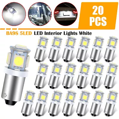 20x White BA9S LED Interior Map Dome Vanity Mirror Dash Light Bulbs 1815 1895 53 • $9.98