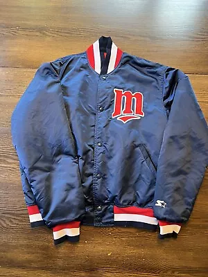 Starter Minnesota Twins Vintage 90’s  Bomber Jacket SZ Large Diamond Collection • $149.95