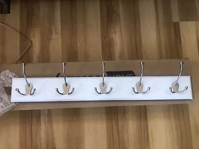 Coat Rack Wall Mount 5 Tri Hooks Heavy Duty Coat Hangers For Bathroom Mudroom • $30