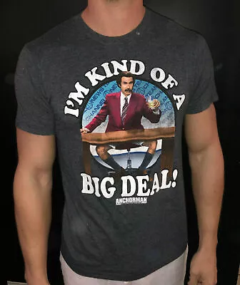 Anchorman I'm Kind Of A Big Deal Medium M Graphic Shirt T-Shirt Ron Burgundy • $10