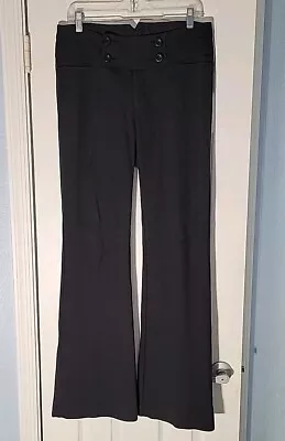 Cabi Pants Womens 8 Black Wide Flair Leg 653L Ponte Knit Sailor Stretch Office • $28