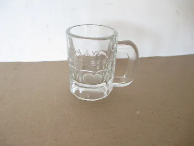 Vintage A&W Root Beer 3” Clear Raised Letter Mini Mug AW Original • $12.49