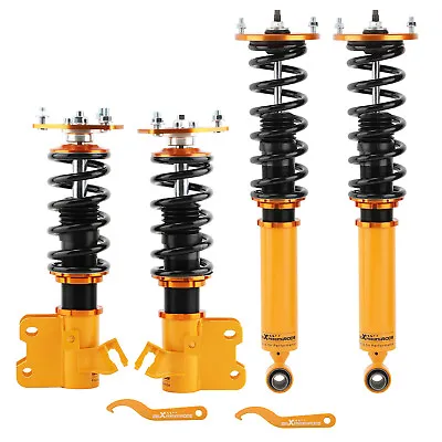MaXpeedingrods ADJUSTABLE STREET COILOVERS CAMBER FOR NISSAN 240SX S14 1994-1998 • $300