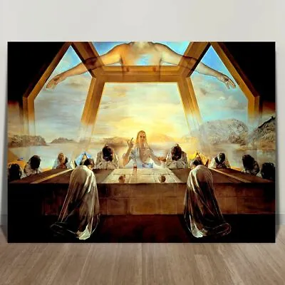 SALVADOR DALI LAST SUPPER JESUS CANVAS PRINT SURREAL ART 24x18  • £17.55