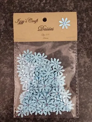 100 Baby Blue   DAISY FLOWER CARD MAKING # 7 CRAFT  Table Birthday Wedding  • £1.89