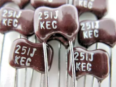 12Pcs - 250pF (251) 500 VOLTS 5% DIP SILVER MICA CAPACITOR ~~~  Great For RF   • $7.49