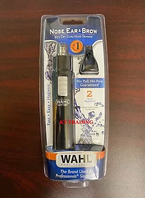 WAHL Nose Ear Brow Hair WET/DRY Battery Dual-Head Precision Detailer Trimmer • $30.27