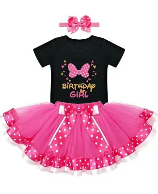 Minnie Mouse 6 Months Girl  Birthday Outfit Tutu Girl Dress Romper Party  • $11.99