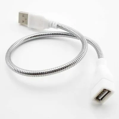 $3.07 • Buy 1x USB Flexible Metal Hose Extension Cable For LED Light Power Supply 35cm Long