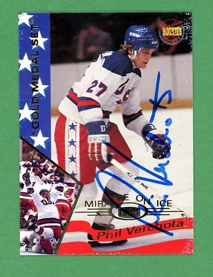 Phil Verchota Miracle On Ice 1980 USA Olympic Gold Hockey Signed Card X1310 • $22.49