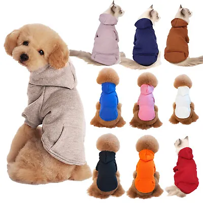 $10.49 • Buy 2 Leg Pet Dog Clothes Cat Puppy Coat Winter Hoodies Warm Sweater Jacket Clothing