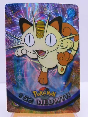 90's Pokémon Vending Holo STICKER Card Topps TV Animation #52 Meowth • $0.99